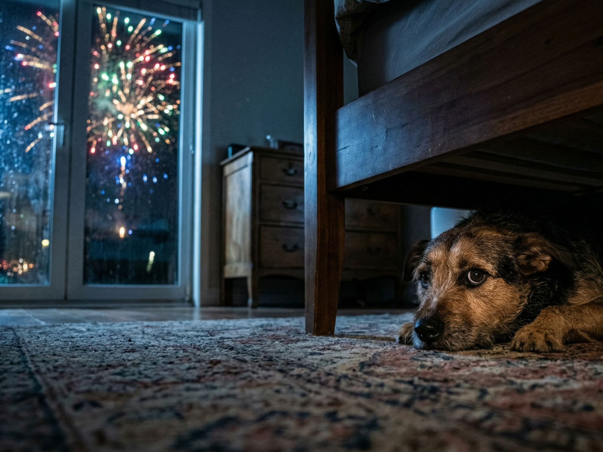 jak uspokoić psa w sylwestra