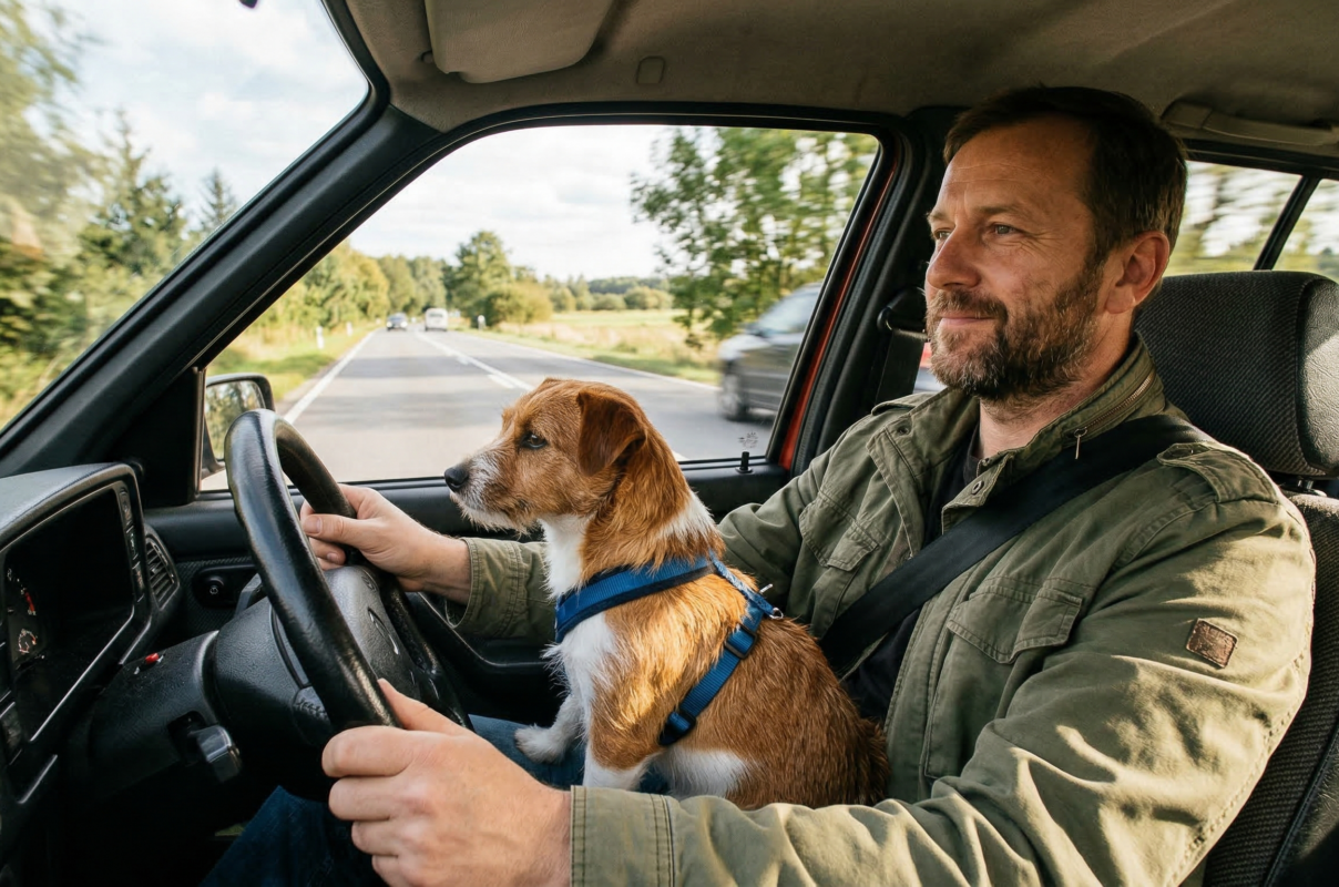 Nieprawidłowe przewożenie psa