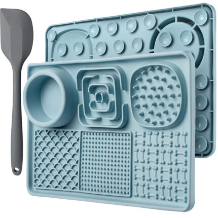 Mata do lizania dla psa Duża Spowalniająca Jedzenie Z ŁOPATKĄ 30x20 cm