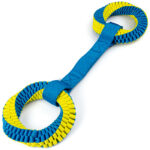 Zabawka dla psa Szarpak Mocny Duży Wytrzymały Gryzak Koła z Pasem 50x15 cm - obrazek 2