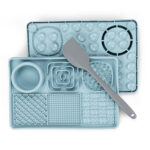 Mata do lizania dla psa Duża Spowalniająca Jedzenie Z ŁOPATKĄ 30x20 cm - obrazek 2