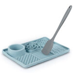 Mata do lizania dla psa Duża Spowalniająca Jedzenie Z ŁOPATKĄ 30x20 cm - obrazek 8